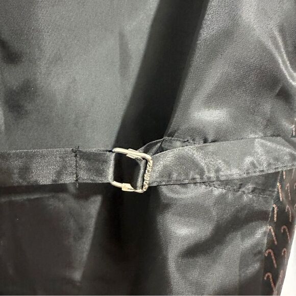 Novel-ties By Roffe Black Suit Vest Holiday Candycanes Christmas. Size L/XL - Picture 8 of 8